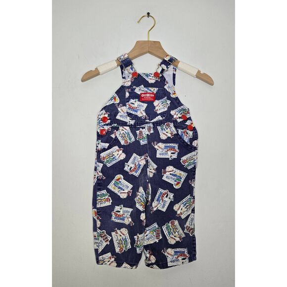 Vintage Oshkosh B'Gosh Size 12 Month Postcard Sailor Overalls USA - Picture 1 of 5